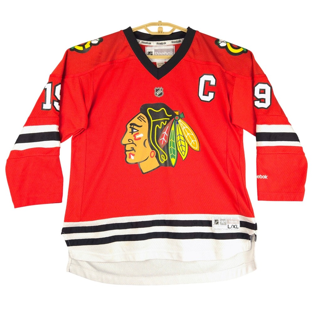 Chicago Blackhawks Jonathan Toews Youth Reebok Hockey Jersey Size L XL